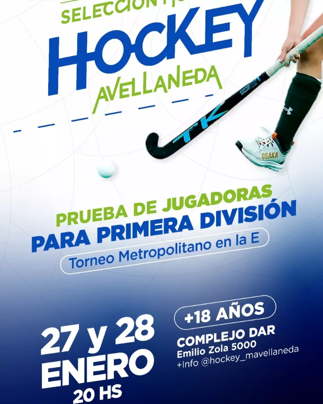  CONVOCATORIA A JUGADORXS Y ARQUERXS DE HOCKEY