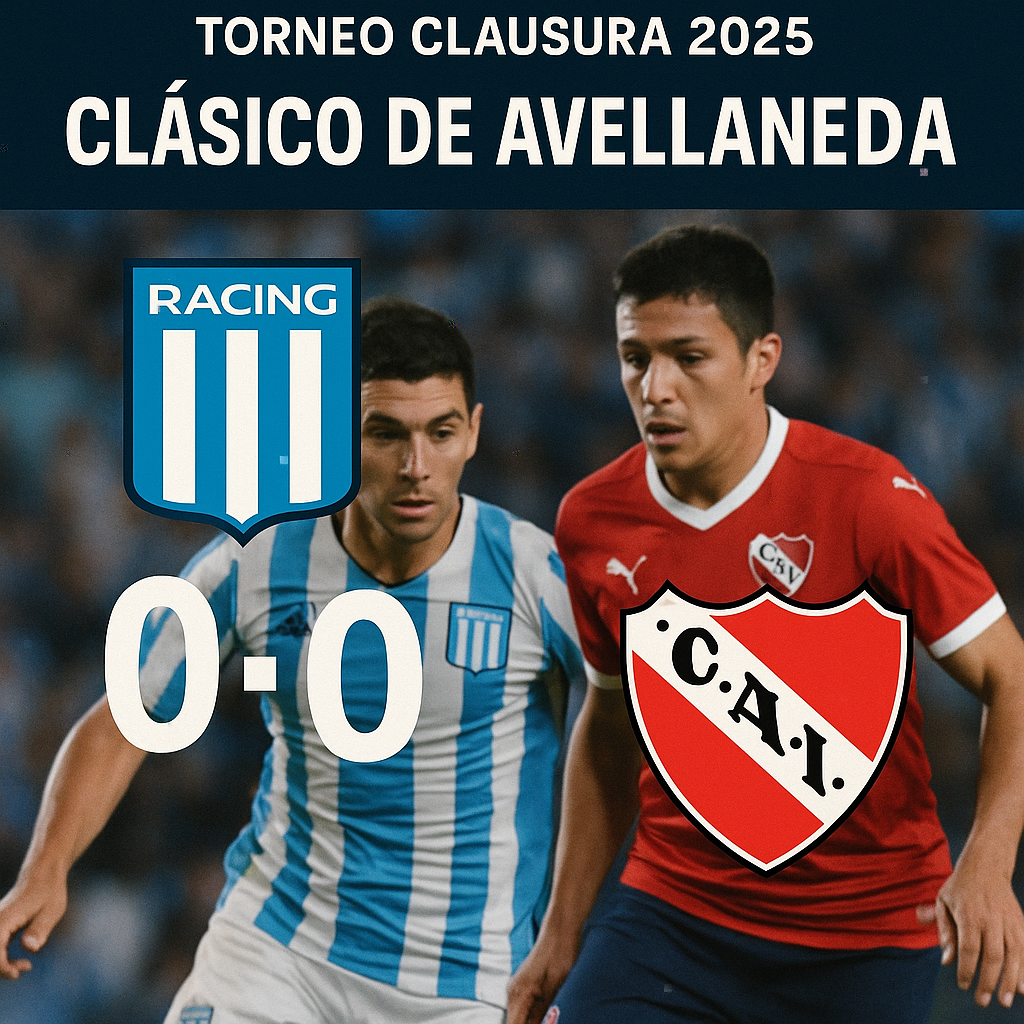 Racing e Independiente empataron 0-0 en el clásico de Avellaneda por el Torneo Clausura 2025