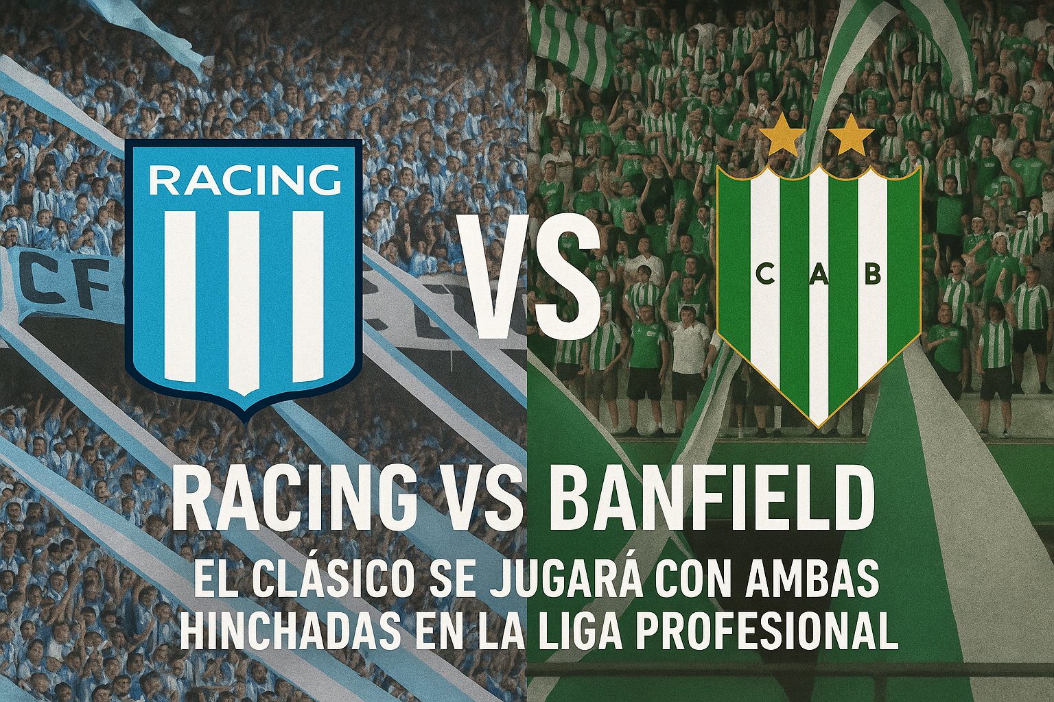 Racing vs Banfield: el clásico se jugará con ambas hinchadas en la Liga Profesional