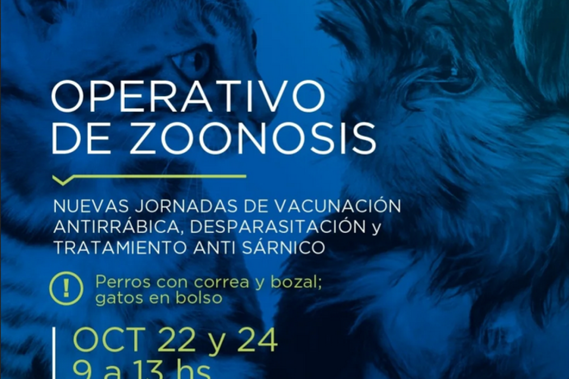 Operativo de Zoonosis en Sarandí: vacunación, desparasitación y atención gratuita para mascotas