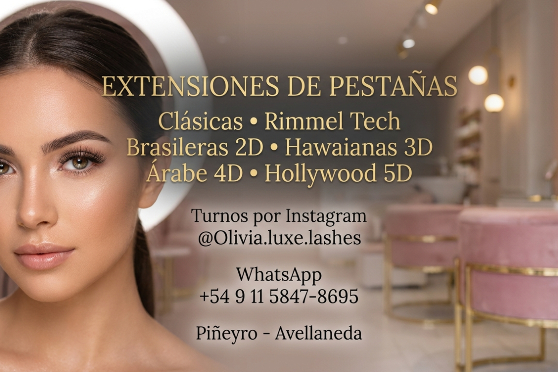 Extensiones de Pestañas en Piñeyro Avellaneda | Clásicas, 2D, 3D, 4D y 5D Olivia Luxe