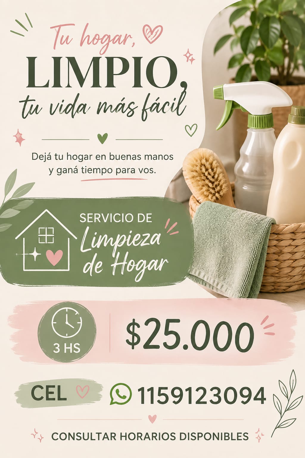 Servicio de Limpieza de Hogar en Avellaneda y Sarandí | 3 horas $25.000