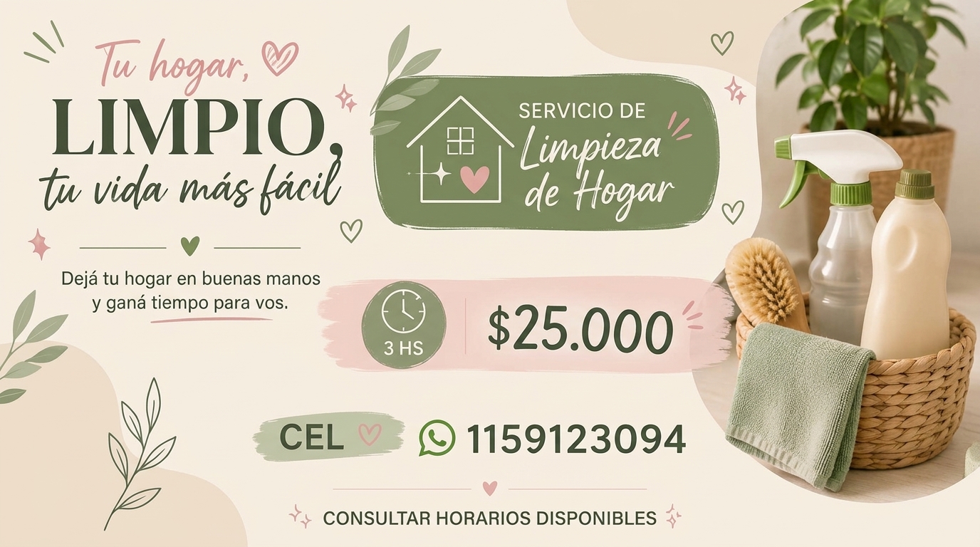 Servicio de Limpieza de Hogar en Avellaneda y Sarandí | 3 horas $25.000