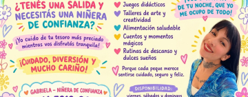 Gabriela, niñera de confianza para salidas nocturnas avellaneda