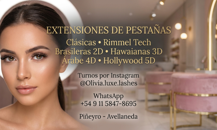 Extensiones de Pestañas en Piñeyro Avellaneda | Clásicas, 2D, 3D, 4D y 5D Olivia Luxe